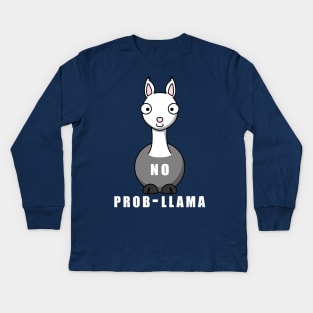 No prob llama gifts T-Shirt hoodie pajamas funny llama Kids Long Sleeve T-Shirt